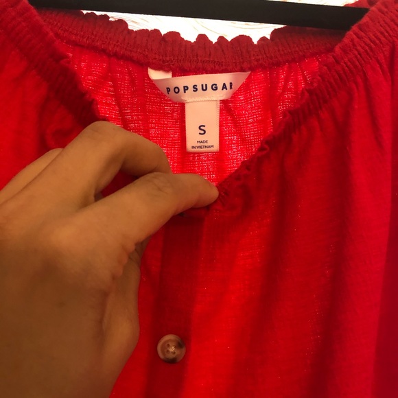 Popsugar Red Blouse - Picture 3 of 4